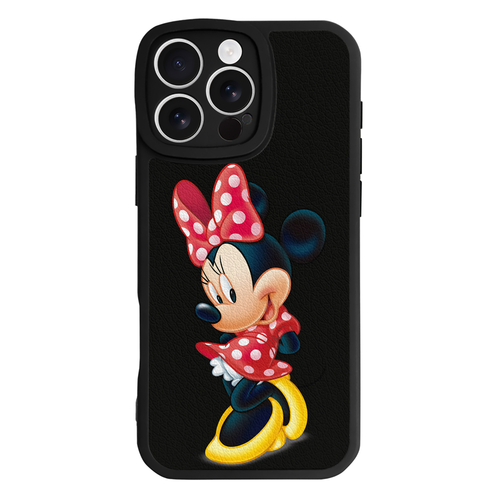 （画像用） ミッキーマウス Mickey Mouse 【iPhone 16シリーズ対応】シリコンスマホケース（レザー調） 材質：シリコン
